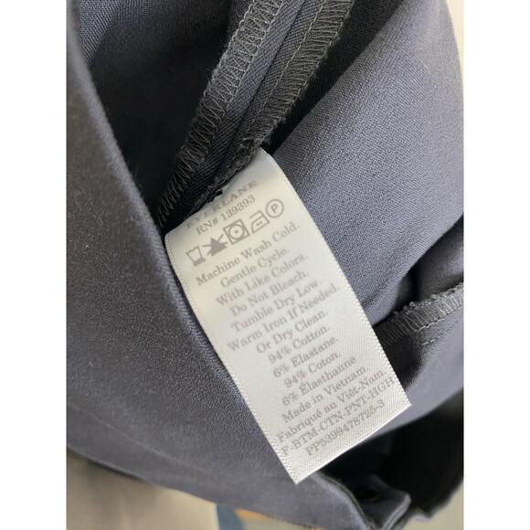 Everlane The Work Ankle Pant Side Zip Stretch Cotton Sz 4 Blue Slacks - Picture 6 of 6